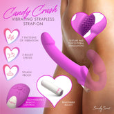 Candy Crush - Purple Vibrating Strapless Strap-On w/ Remote